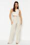 Multicolor Striped High Waist Wide Leg Jeans TWOSS23JE00247
