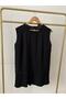 Pleated Sleeveless Underwear Tunic Black