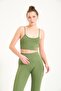 Women's Seamless Knitted Corded Thin Strap Corded Sports Bustier 9003 - 3