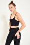Women's Seamless Knitted Corded Thin Strap Corded Sports Bustier 9003 - 8