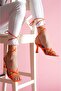 Duna Orange Piping Ankle Wrap Heeled Shoes - 3