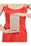 Rose Gold Color Silvery Evening Bag Evening Bag Engagement Wedding Bag - 5