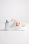 Venice Bt Laceless Velcro Orthopedic Sole Women's Sports Sneakers White/skin/blue - 7
