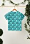 Boy's Short Sleeve Patterned Crew Neck Anti-Sweat, Soft Comfortable 100% Cotton Combed T-shirt - 2