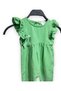 Girls' Jumpsuit with Ruffle Detail on Sleeves and Buttons on the Back - 4