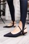 Emil Women's Black Mini Heeled Shoes - 7