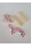 Girl's Buckle Set 5 Pieces Feathered Pearl Rainbow