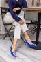 Jarno Women's Cobalt Blue Stone Detailed Heeled Shoes