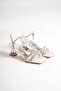 Women's White Stone Evening Dress Shoes - 4