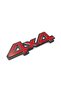 Red 4x4 Vehicle Rigging Sticker / Metal 140 Mm X 42 Mm