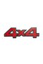 Red 4x4 Vehicle Rigging Sticker / Metal 140 Mm X 42 Mm - 2