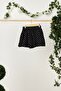 Girl's Elastic Waist Pocket Cotton Patterned Combed Cotton Shorts