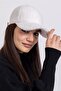 Hat Plush Pompom Fabric White - 2