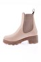 Women's Stretch Detailed Heeled Boots Nude 23142132674 - 3