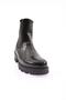 Women's Stretch Detailed Heeled Boots Black Wrinkled Patent Leather 23142132674 - 2
