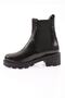 Women's Stretch Detailed Heeled Boots Black Wrinkled Patent Leather 23142132674 - 3