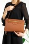 Sn 1360 Women's Shoulder Bag Handbag Clutch Bag Brown - 2