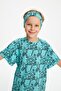 Boy's Short Sleeve Patterned Crew Neck Anti-Sweat, Soft Comfortable 100% Cotton Combed T-shirt - 7