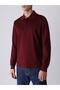 Men's Polo Neck Regular Fit Cotton Short Sleeve Claret Red Polo Neck T-shirt12311737-237 - 2