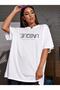 Unique Printed White Oversized Unisex T-Shirt