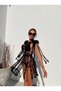 Black Design Macrame Beach Dress - Festival Party Dress - 3