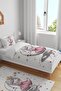 3D White Single Baby/Child Duvet Cover Set with Princess Sitting on the Moon Design - 2