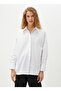 Pointed Collar Plain Off-White Women's Shirt 3sak60083uw - 3