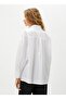 Pointed Collar Plain Off-White Women's Shirt 3sak60083uw - 4