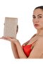 Rose Gold Color Silvery Evening Bag Evening Bag Engagement Wedding Bag - 2