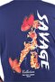 Large Size Crew Neck T-Shirt Savage 23101 Marine - 3