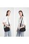 Waterproof Crinkle Fabric Multi-Compartment Women's Crossbody Bag Black 3029 - 2