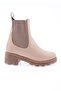 Women's Stretch Detailed Heeled Boots Nude 23142132674