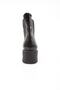 Women's Stretch Detailed Heeled Boots Black Wrinkled Patent Leather 23142132674 - 4