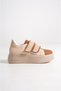 Venice Tt Laceless Velcro Orthopedic Sole Women's Sports Sneaker Shoes Skin/Brown - 6