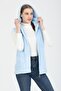 Women's Baby Blue Short Fleece Vest - 3