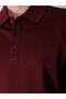 Men's Polo Neck Regular Fit Cotton Short Sleeve Claret Red Polo Neck T-shirt12311737-237 - 4
