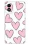 303 Case Silicone Patterned Illustrated Uv Cover Pink Striped Hearts
