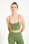 Women's Seamless Knitted Corded Thin Strap Corded Sports Bustier 9003 - 4