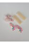 Girl's Buckle Set 5 Pieces Feathered Pearl Rainbow - 2
