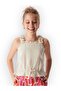 Girl's Strappy Elastic Waist Blouse - 3