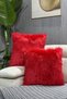 Plush Throw Pillow Cover Imported Premium Fabric -red - 2