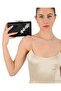 Black Color Satin Crystal Stone Evening Bag Evening Bag Engagement Wedding Bag - 3