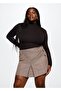 Houndstooth Patterned Mini Skirt - 7