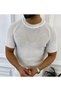 Knitted Knitwear T-Shirt Short Sleeve Knitwear Slim Fit Slim Fit T-shirt - 2