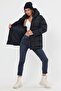 Women's Black Waterproof and Windproof Hooded Zip-Up Winter Puffer Coat & Jacket & Parka - 97 - 5