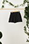 Girl's Elastic Waist Pocket Cotton Patterned Combed Cotton Shorts - 2
