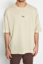 Stone Oversized/Wide Cut Crew Neck Short Sleeve Dino Embroidered T-Shirt TMNSS23TS00243 - 4