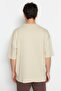 Stone Oversized/Wide Cut Crew Neck Short Sleeve Dino Embroidered T-Shirt TMNSS23TS00243 - 2