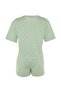 Mint %100 Pamuklu Puantiyeli ve Kalpli Şortlu Örme Pijama Takımı THMSS21PT1485 - 8
