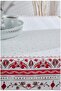 Red White Italiano Runner 100% Cotton 50 Cm X 140 Cm - New Year's Themed - 2